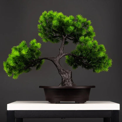 27CM ARTIFICIAL PINE TREE | FAKE BONSAI DESKTOP DECOR