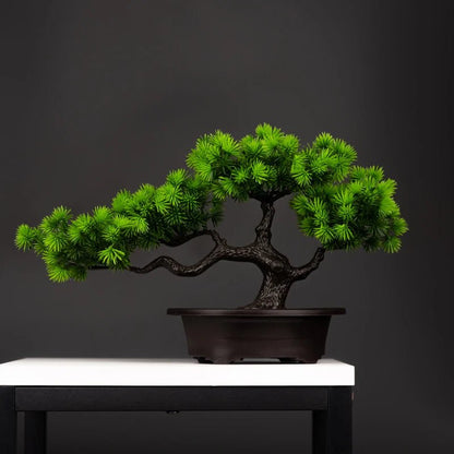 27CM ARTIFICIAL PINE TREE | FAKE BONSAI DESKTOP DECOR