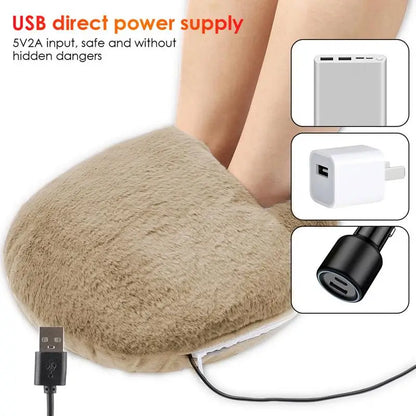 USB ELECTRIC FOOT WARMER | PLUSH WASHABLE HEATING PAD