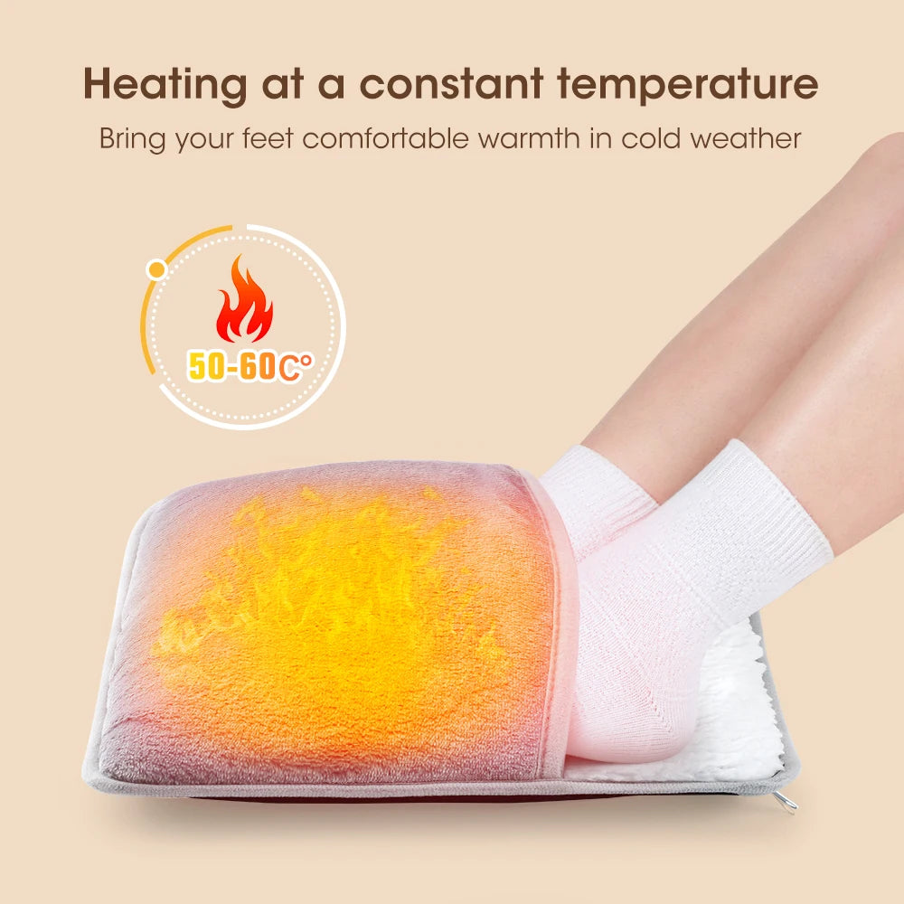 WINTER ELECTRIC FOOT WARMER | USB CHARGING PLUSH HEATING PAD