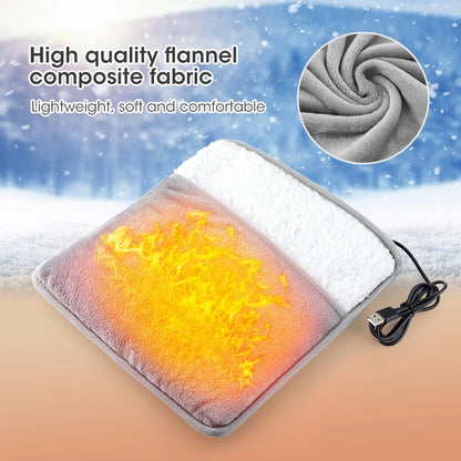 WINTER ELECTRIC FOOT WARMER | USB CHARGING PLUSH HEATING PAD