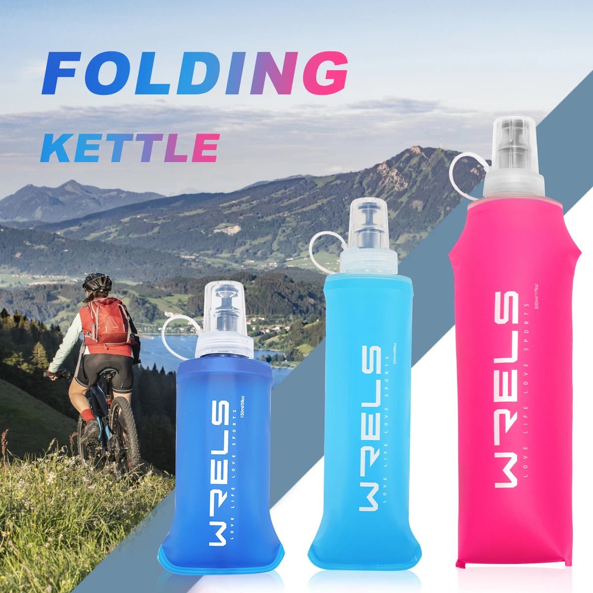 COLLAPSIBLE SILICON WATER BOTTLE FOR TRAVEL & OUTDOOR