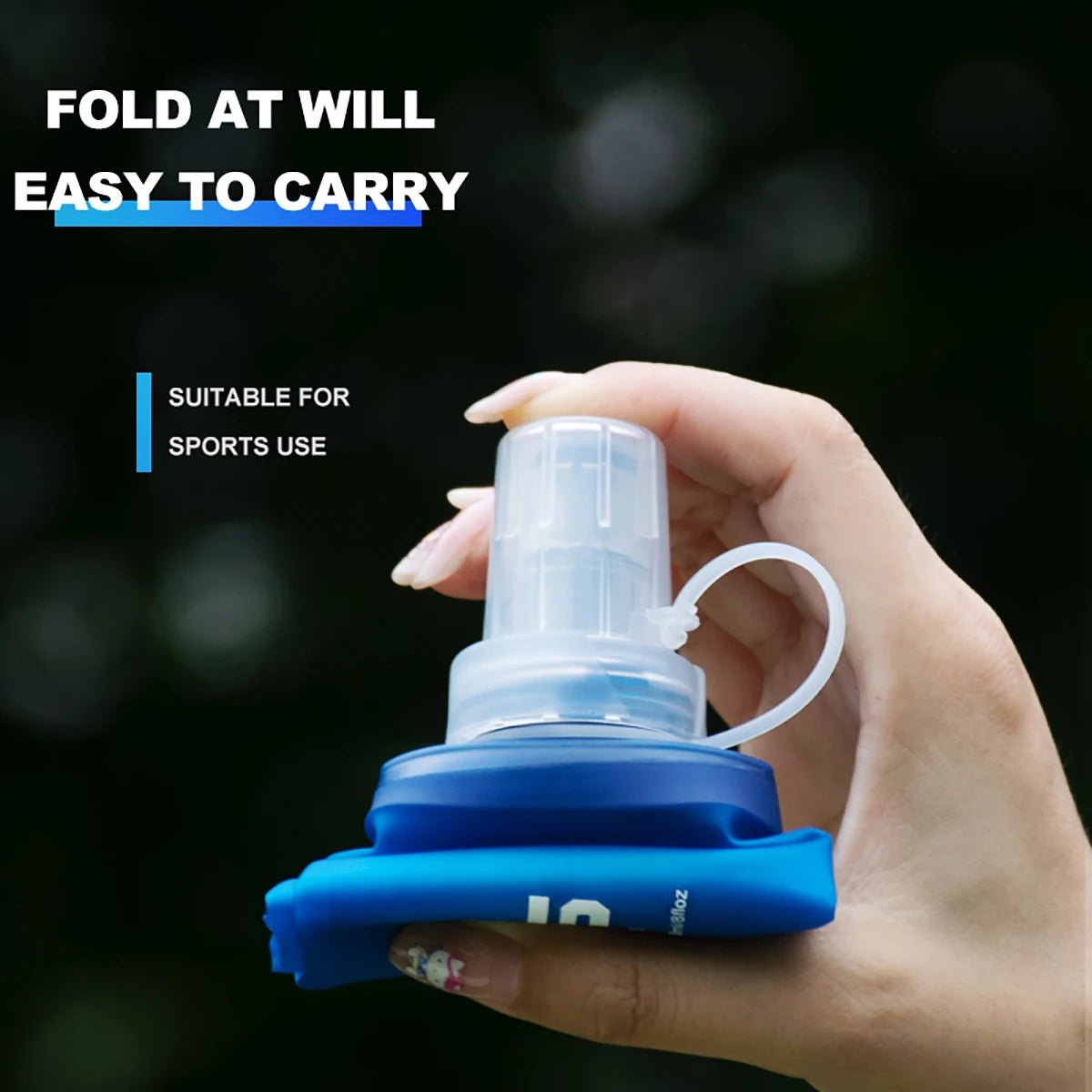 COLLAPSIBLE SILICON WATER BOTTLE FOR TRAVEL & OUTDOOR