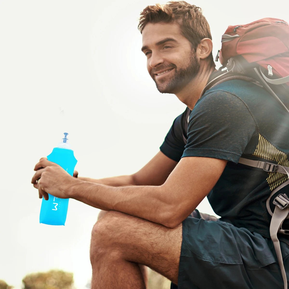 COLLAPSIBLE SILICON WATER BOTTLE FOR TRAVEL & OUTDOOR